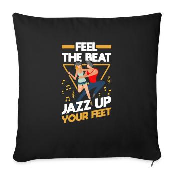 Sentez le rythme Jazzez vos pieds Dance Energy - Housse de coussin décorative 45 x 45 cm - noir - Devant