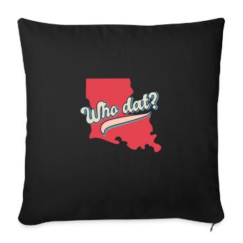 Louisiana Pride Who Dat Red Silhouette Cheers - Housse de coussin décorative 45 x 45 cm - noir - Devant