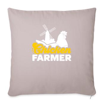 Chicken Farmer - Sofakissenbezug 45 x 45 cm - helles Taupe - Vorne