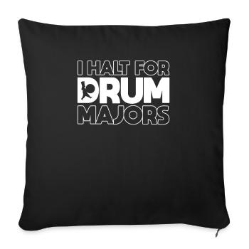 Je m’arrête pour les tambours-majors - Housse de coussin décorative 45 x 45 cm - noir - Devant