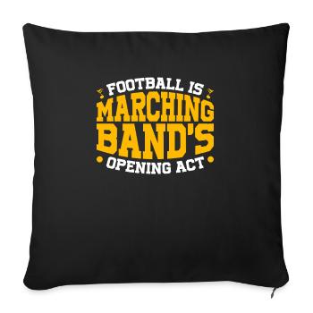 Le football est l’acte d’ouverture de la fanfare - Housse de coussin décorative 45 x 45 cm - noir - Devant