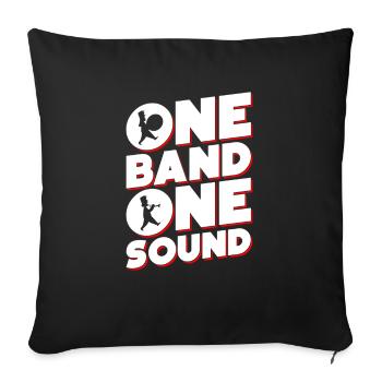 Un groupe, un son - Housse de coussin décorative 45 x 45 cm - noir - Devant