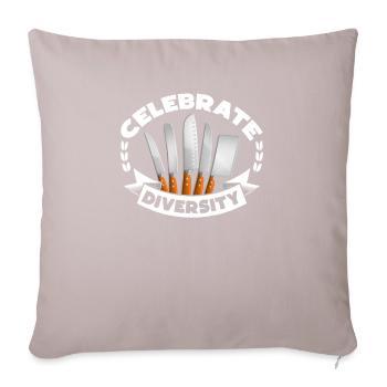 Celebrate diversity - Sofa pillowcase 17,3'' x 17,3'' (45 x 45 cm) - light taupe - Front