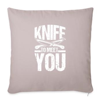 Nice to meet you - Sofa pillowcase 17,3'' x 17,3'' (45 x 45 cm) - light taupe - Front