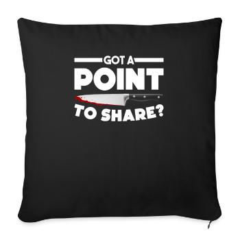 I have a point to share - Sofa pillowcase 17,3'' x 17,3'' (45 x 45 cm) - black - Front
