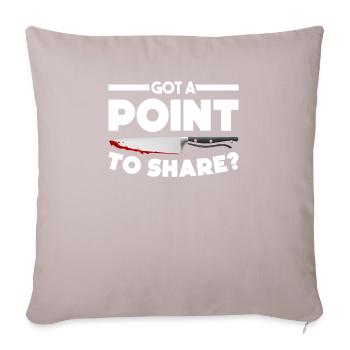 I have a point to share - Sofa pillowcase 17,3'' x 17,3'' (45 x 45 cm) - light taupe - Front