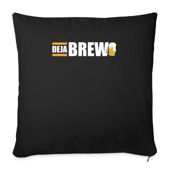 Deja-bräu - Sofakissenbezug 45 x 45 cm - Schwarz - Vorne
