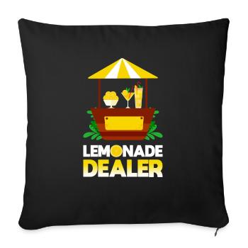 Lemonade vendor - Sofa pillowcase 17,3'' x 17,3'' (45 x 45 cm) - black - Front