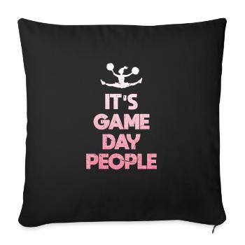 It's game day folks - Sofa pillowcase 17,3'' x 17,3'' (45 x 45 cm) - black - Front