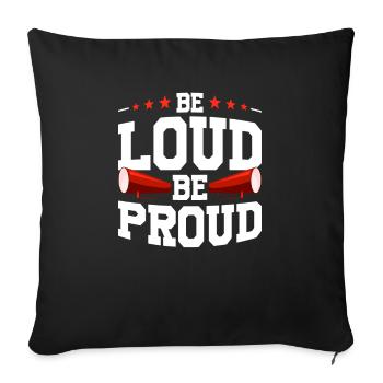 Soyez fort, soyez fier - Housse de coussin décorative 45 x 45 cm - noir - Devant