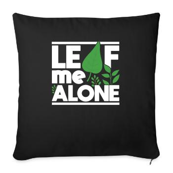 Laisse-moi tranquille - Housse de coussin décorative 45 x 45 cm - noir - Devant