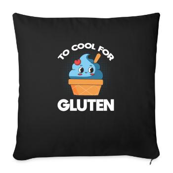 Pour refroidir pour le gluten - Housse de coussin décorative 45 x 45 cm - noir - Devant