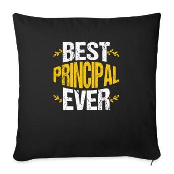 Le meilleur directeur d’école de tous les temps - Housse de coussin décorative 45 x 45 cm - noir - Devant