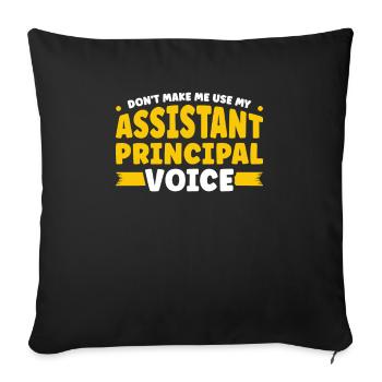 Pas d’assistant à la voix de la directrice - Housse de coussin décorative 45 x 45 cm - noir - Devant