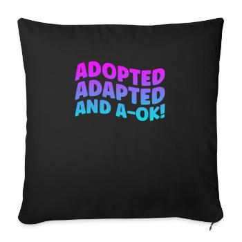 Said goodbye Said goodbye and A ok - Sofa pillowcase 17,3'' x 17,3'' (45 x 45 cm) - black - Front