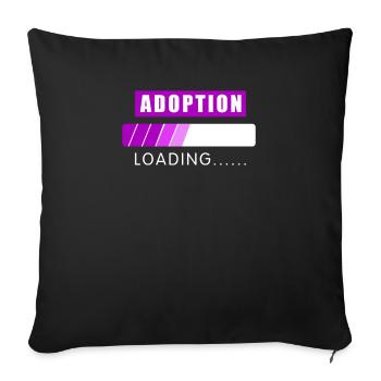 Load adoption - Sofa pillowcase 17,3'' x 17,3'' (45 x 45 cm) - black - Front