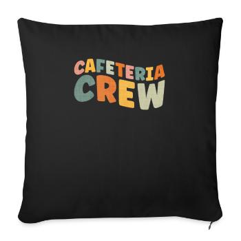 Crew Cafeteria - Sofa pillowcase 17,3'' x 17,3'' (45 x 45 cm) - black - Front