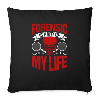 La médecine légale fait partie de ma vie - Housse de coussin décorative 45 x 45 cm - noir - Devant