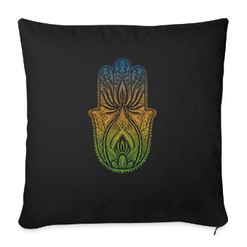 Positive energy for all yoga fans - Sofa pillowcase 17,3'' x 17,3'' (45 x 45 cm) - black - Front