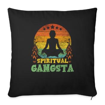 Gangsta spirituel - Housse de coussin décorative 45 x 45 cm - noir - Devant
