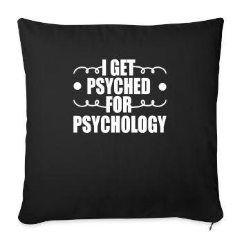 Je suis passionné par la psychologie - Housse de coussin décorative 45 x 45 cm - noir - Devant