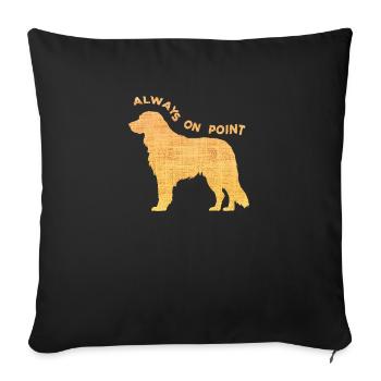 Immer Auf Den Punkt - Elegantes Jagdhunde-design - Sofakissenbezug 45 x 45 cm - Schwarz - Vorne