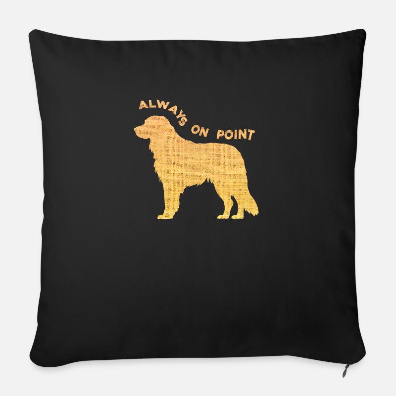 Immer Auf Den Punkt - Elegantes Jagdhunde-design - Sofakissenbezug 45 x 45 cm - Schwarz