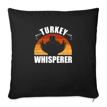 Truthahnflüsterer Design Im Vintage-stil - Sofakissenbezug 45 x 45 cm - Schwarz - Vorne