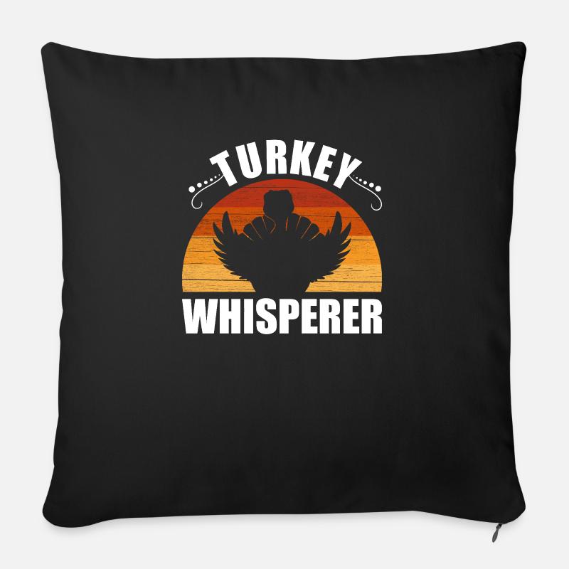 Truthahnflüsterer Design Im Vintage-stil - Sofakissenbezug 45 x 45 cm - Schwarz