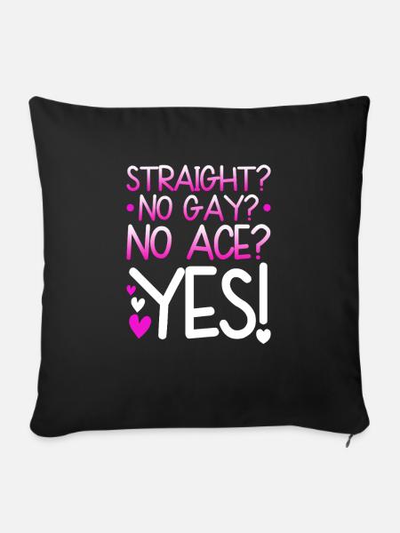Hetero? Nicht Schwul? Neinass? Ja! - Sofakissenbezug 45 x 45 cm - Schwarz