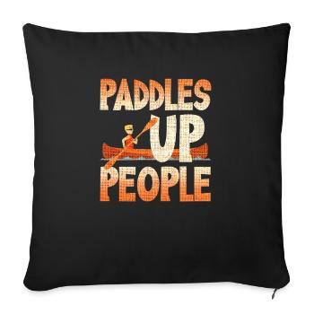 Paddles Up People - Sofakissenbezug 45 x 45 cm - Schwarz - Vorne