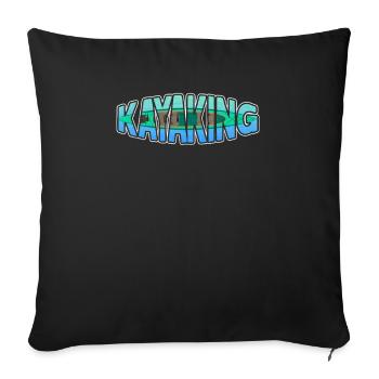 Kayak - Housse de coussin décorative 45 x 45 cm - noir - Devant