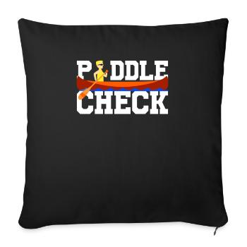 Paddle check - Sofa pillowcase 17,3'' x 17,3'' (45 x 45 cm) - black - Front