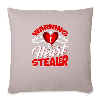 Warning Heartbreaker - Sofa pillowcase 17,3'' x 17,3'' (45 x 45 cm) - light taupe - Front