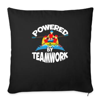Angetrieben Durch Teamwork - Sofakissenbezug 45 x 45 cm - Schwarz - Vorne
