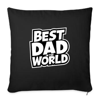 Best Dad Forever for Father's Day or Birthday - Sofa pillowcase 17,3'' x 17,3'' (45 x 45 cm) - black - Front