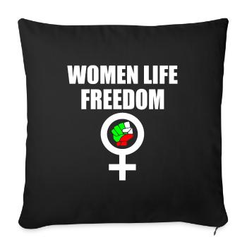 Women life freedom - Sofakissenbezug 45 x 45 cm - Schwarz - Vorne