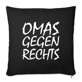 Les mamies contre la droite - Housse de coussin décorative 45 x 45 cm - noir - Devant