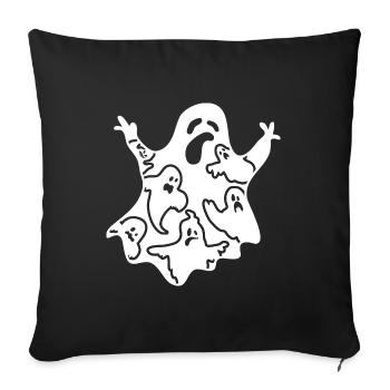 Funny Halloween Day - Funny Halloween Ghost - Sofakissenbezug 45 x 45 cm - Schwarz - Vorne