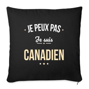 Je peux pas je suis Canadien - Housse de coussin décorative 45 x 45 cm - noir - Devant
