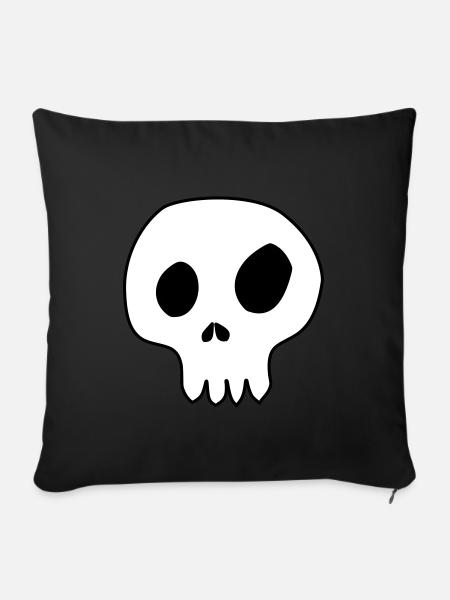skull schädel totenkopf comic individualisierbar - Sofakissenbezug 45 x 45 cm - Schwarz