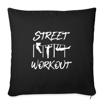 Street Workout Logo Calisthenics Fitness Park - Sofakissenbezug 45 x 45 cm - Schwarz - Vorne