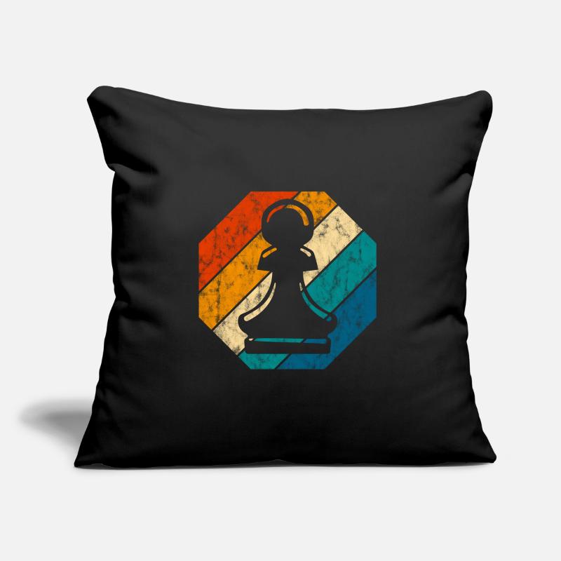 Échecs de jeu d’échecs de jeu d’échecs Housse de coussin décorative 45 x 45 cm