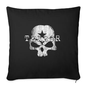 TERROR STAR RED LEFT SKULL - Sofa pillowcase 17,3'' x 17,3'' (45 x 45 cm) - black - Front