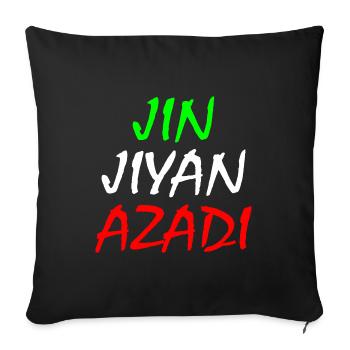 Women life freedom jin jiyan azadi - Housse de coussin décorative 45 x 45 cm - noir - Devant