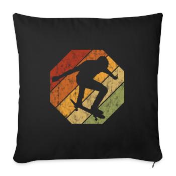 Skateboarder Skateboard Skater Skate Skateing - Sofakissenbezug 45 x 45 cm - Schwarz - Vorne