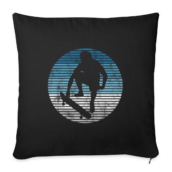Skateboarder Skateboard Skater Skate Skateing - Sofa pillowcase 17,3'' x 17,3'' (45 x 45 cm) - black - Front