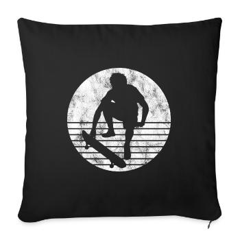 Skateboarder Skateboard Skater Skate Skateing - Sofakissenbezug 45 x 45 cm - Schwarz - Vorne