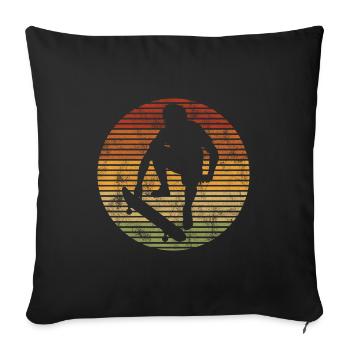 Skateboarder Skateboard Skater Skate Skateing - Sofa pillowcase 17,3'' x 17,3'' (45 x 45 cm) - black - Front