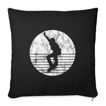 Skateboard Skateboarder Skater Skate Skateing - Sofa pillowcase 17,3'' x 17,3'' (45 x 45 cm) - black - Front